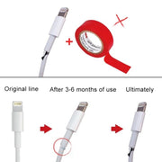 2 PCS Anti-break USB Charge Cable Winder Protective Case Protection Sleeve(Orange)