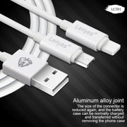 Lenyes LC701 1.5m 2.4A Output USB to 8 Pin PVC Data Sync Fast Charging Cable