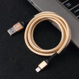 IVON CA89 2.1A USB to 8 Pin Braid Fast Charge Data Cable, Cable Length: 1m(Gold) - free shipping - PMC TechLife - Order now!