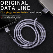 IVON CA89 2.1A USB to 8 Pin Braid Fast Charge Data Cable, Cable Length: 1m(Gold)