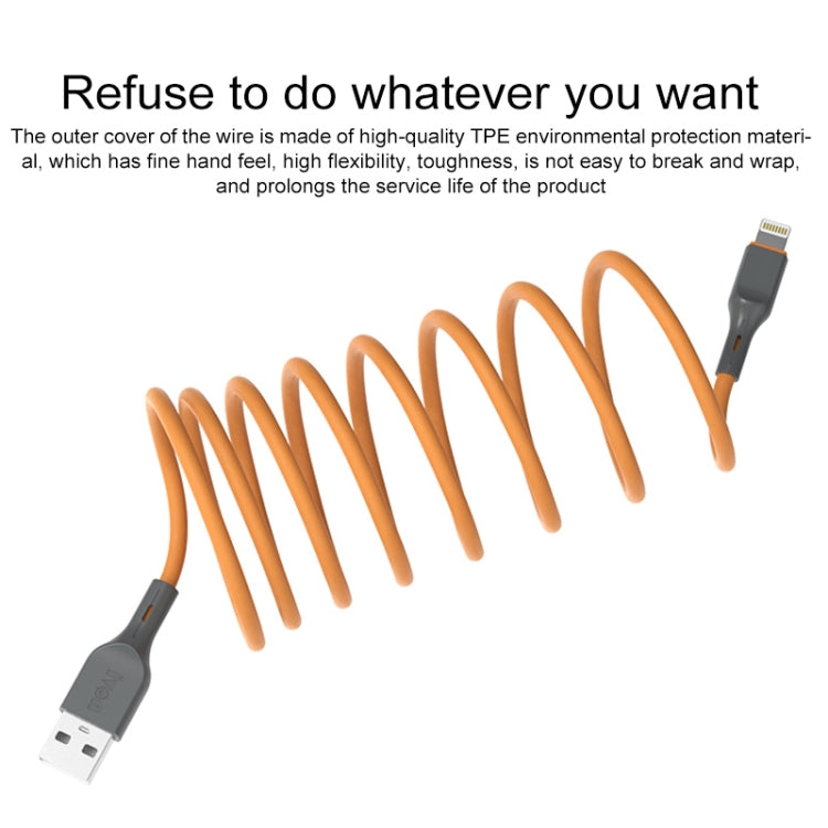IVON CA78 2.4A 8 Pin Fast Charging Data Cable, Length: 1m (Black)