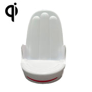 V8 15W Five-finger Sofa Phone Magnetic Suction Wireless Charger Stand (White)