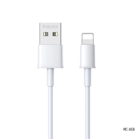 Remax RC-163i 2.1A 8 Pin Fast Charging Pro Data Cable, Length: 1m(White)