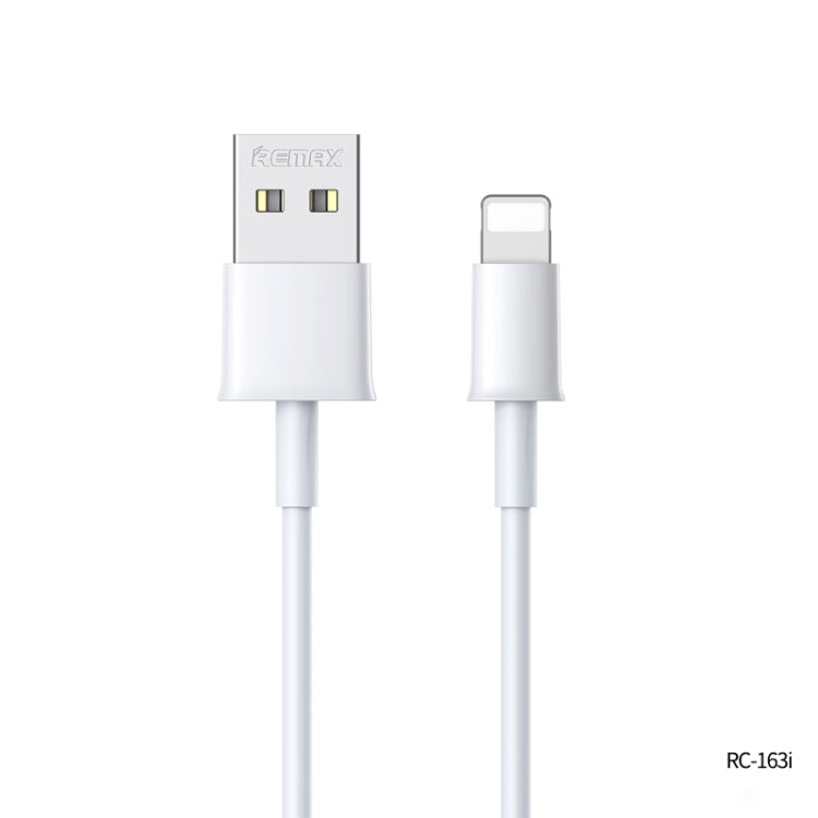 Remax RC-163i 2.1A 8 Pin Fast Charging Pro Data Cable, Length: 1m(White)