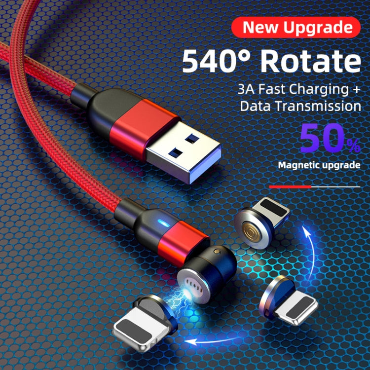 2m 3A Output USB to 8 Pin 540 Degree Rotating Magnetic Data Sync Charging Cable(Purple)