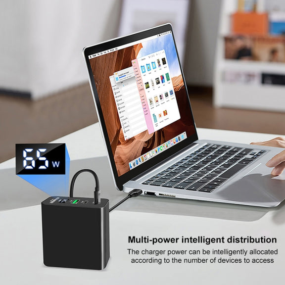 A3B 65W Output USB-C / Type-C x 2 + USB HUB PD Charger, US Plug