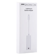 NK107A1 8 Pin to RJ45 Ethernet LAN Network Adapter Cable for iPhone / iPad Series, Total Length: 16cm(White)