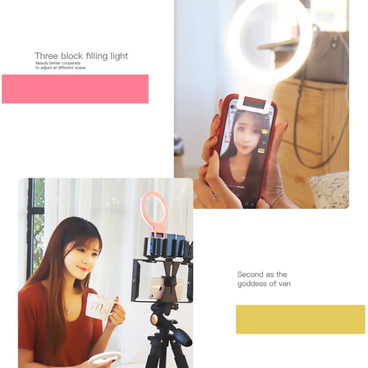 XJ18 LED Light Live Self-timer Flash Fill Light(Black)