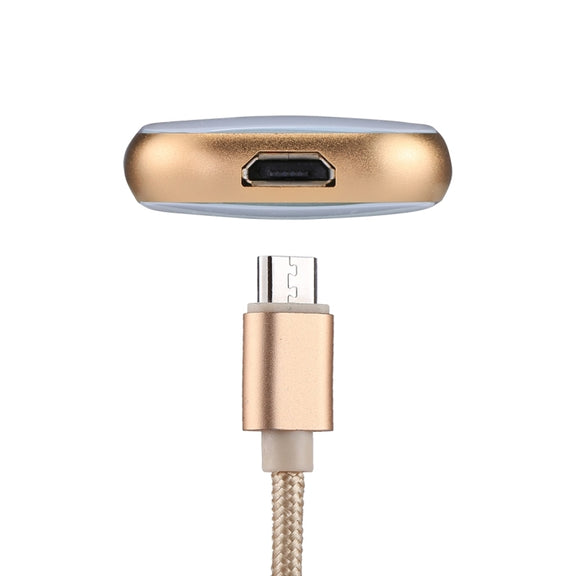 RQW-18S 8 Pin 64GB Multi-functional Flash Disk Drive with USB / Micro USB to Micro USB Cable(Gold)