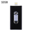RQW-02 3 in 1 USB 2.0 & 8 Pin & Micro USB 32GB Flash Drive(Black) - U Disk & Card Reader by PMC TechLife | Online Shopping South Africa | PMC TechLife | Buy Now Pay Later Mobicred