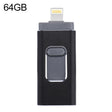 easyflash RQW-01B 3 in 1 USB 2.0 & 8 Pin & Micro USB 64GB Flash Drive(Black) - U Disk & Card Reader by PMC TechLife | Online Shopping South Africa | PMC TechLife | Buy Now Pay Later Mobicred