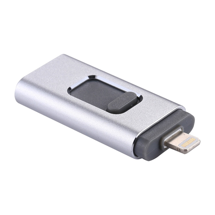 easyflash RQW-01B 3 in 1 USB 2.0 & 8 Pin & Micro USB 16GB Flash Drive(Silver)