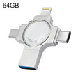 RQW-11S 4 in 1 USB 2.0 & 8 Pin & Micro USB & USB-C / Type-C 64GB Flash Drive - free shipping - PMC TechLife - Order now!