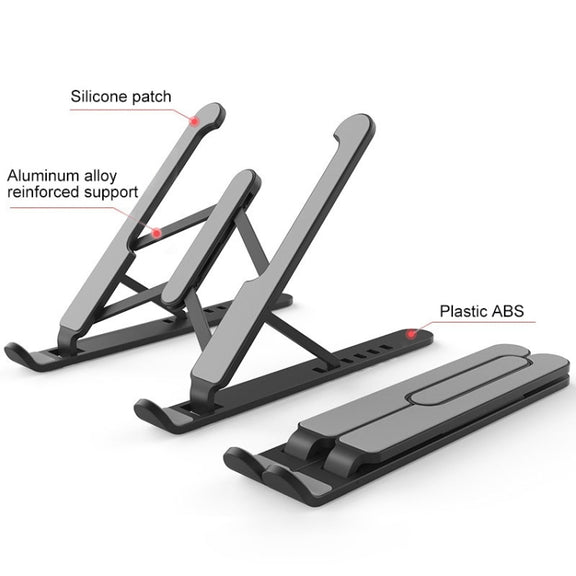 YMB1028 Portable Folding Desktop Holder Bracket for Laptop / Tablet(Black)