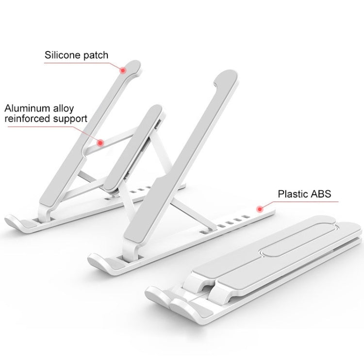 YMB1028 Portable Folding Desktop Holder Bracket for Laptop / Tablet(Silver)
