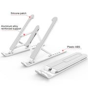 YMB1028 Portable Folding Desktop Holder Bracket for Laptop / Tablet(Silver)