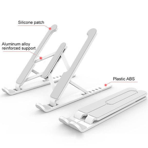YMB1028 Portable Folding Desktop Holder Bracket for Laptop / Tablet(Silver)