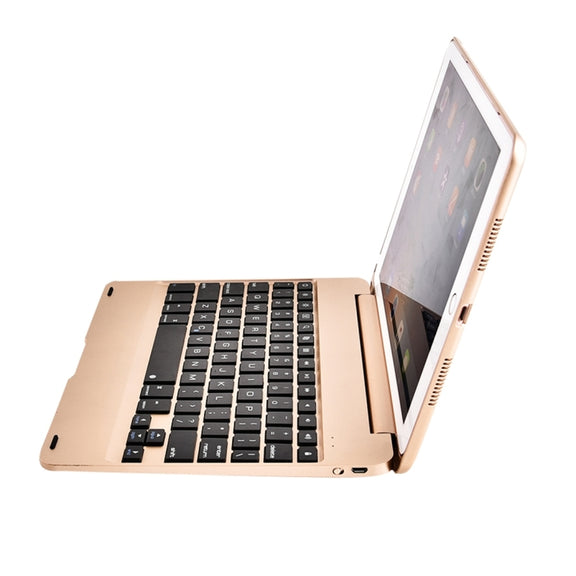For iPad Pro 9.7 inch / iPAD Air 2 Horizontal Flip Tablet Case + Bluetooth Keyboard(Gold)