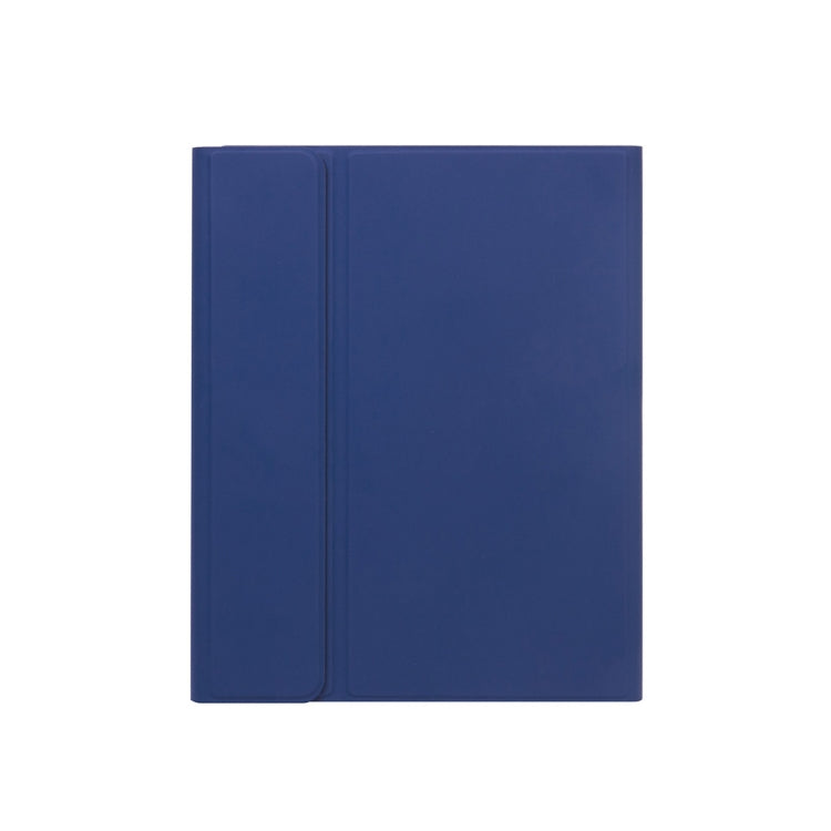 X-11BC Skin Plain Texture Detachable Bluetooth Keyboard Tablet Case for iPad Pro 11 inch 2020 / 2018, with Touchpad & Pen Slot(Blue)