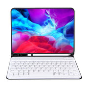 X-11BS Skin Plain Texture Detachable Bluetooth Keyboard Tablet Case for iPad Pro 11 inch 2020 / 2018, with Pen Slot & Backlight (Blue)
