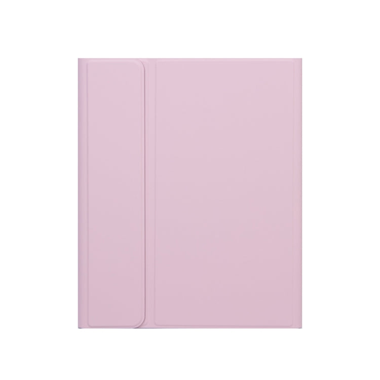 X-11BS Skin Plain Texture Detachable Bluetooth Keyboard Tablet Case for iPad Pro 11 inch 2020 / 2018, with Pen Slot & Backlight (Pink)