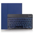 X-11BS Skin Plain Texture Detachable Bluetooth Keyboard Tablet Case for iPad Pro 11 inch 2020 / 2018, with Pen Slot & Backlight (Blue) - For iPad Pro by PMC TechLife | Online Shopping South Africa | PMC TechLife