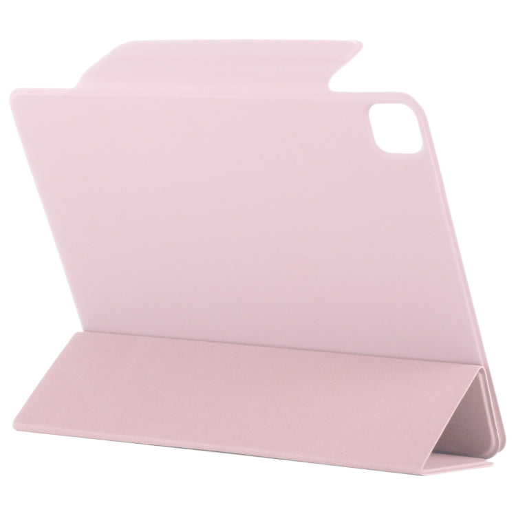 For iPad Air 13 2024 / Pro 12.9 2020 Double-sided Magnetic Flip PU Leather Tablet Case With Holder & Sleep / Wake-up Function(Rose Gold)