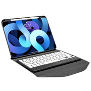 Z102B Pen Slot Bluetooth Keyboard Leather Tablet Case For iPad 10.2 2021/2020/2019 (Black)