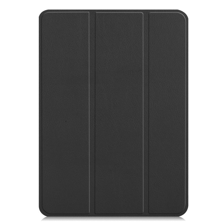 Custer Texture Horizontal Flip PU Leather Case for iPad Air 13 2024 / iPad Pro 12.9 inch (2018), with Three-folding Holder & Sleep / Wake-up Function(Black)