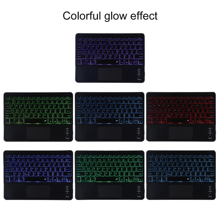 TG11BCS Detachable Bluetooth Black Keyboard Microfiber Leather Tablet Case for iPad Pro 11 inch (2020), with Backlight & Touchpad & Pen Slot & Holder (Orange)