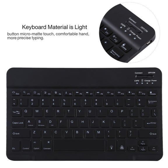 TG11BS Detachable Bluetooth Black Keyboard + Microfiber Leather Tablet Case for iPad Pro 11 inch (2020), with Backlight & Pen Slot & Holder(Black)