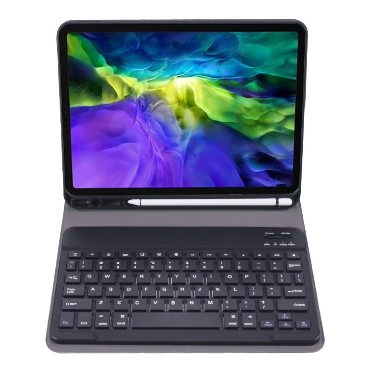 A11B 2020 Ultra-thin ABS Detachable Bluetooth Keyboard Tablet Case for iPad Pro 11 inch (2020), with Pen Slot & Holder (Black)