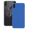 Easy Replacement Big Camera Hole Glass Back Battery Cover for iPhone X / XS(Blue) - Back Cover by PMc TechLife | Online Shopping South Africa | PMc TechLife | Buy Now Pay Later Mobicred