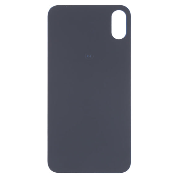 Easy Replacement Big Camera Hole Glass Back Battery Cover for iPhone X / XS(Blue)