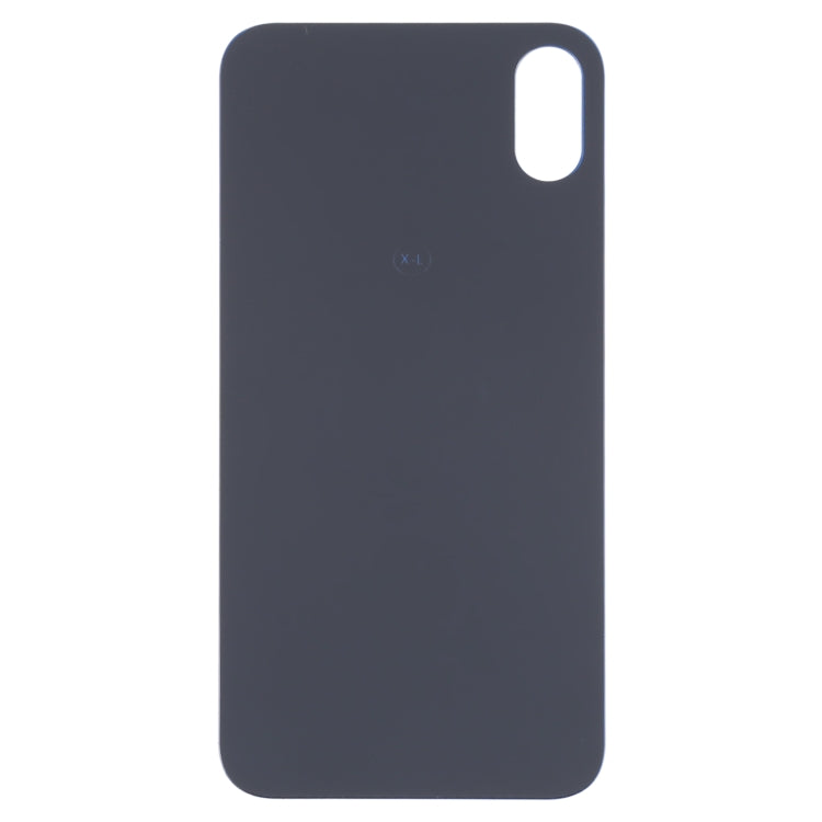 Easy Replacement Big Camera Hole Glass Back Battery Cover for iPhone X / XS(Blue)