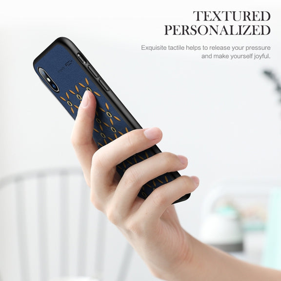 For iPhone XS Max ROCK Origin Series Business TPU + PU Protective Case