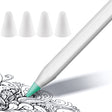 4 PCS Non-slip Mute Wear-resistant Nib Cover for Apple Pencil 1 / 2(White) - Pencil Accessories by PMC Jewellery | Online Shopping South Africa | PMC Jewellery | Buy Now Pay Later Mobicred