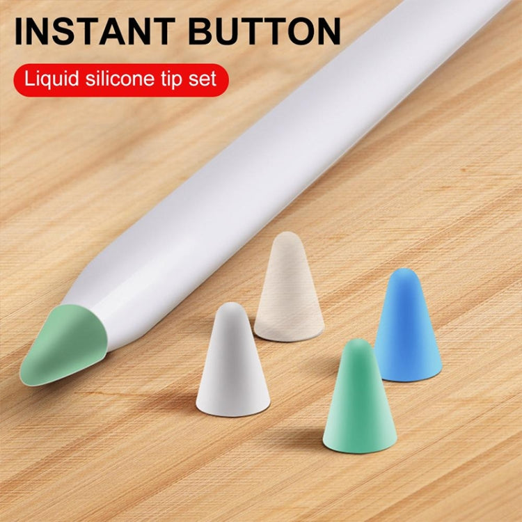 8 PCS Non-slip Mute Wear-resistant Nib Cover for Apple Pencil 1 / 2(Transparent)