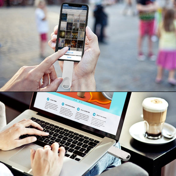 S29 3 in 1 256GB Micro USB + USB + 8 Pin Interface Metal Twister Flash Disk(Silver)
