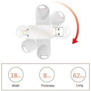 S29 3 in 1 32GB Micro USB + USB + 8 Pin Interface Metal Twister Flash Disk(Silver)