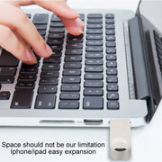 S29 3 in 1 128GB Micro USB + USB + 8 Pin Interface Metal Twister Flash Disk(Silver)