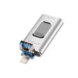 Richwell 3 in 1 128G Type-C + 8 Pin + USB 3.0 Metal Push-pull Flash Disk with OTG Function(Silver) - free shipping - PMC TechLife - Order now!