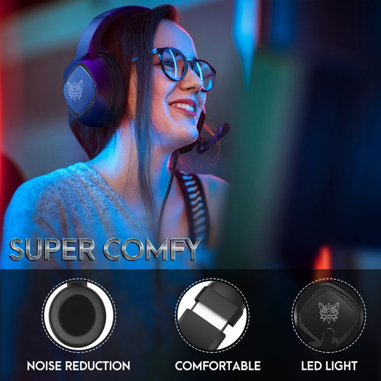 ONIKUMA K19 Single Plug Light Adjustable Gaming Headphone with Microphone(Black)