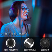 ONIKUMA K19 Single Plug Light Adjustable Gaming Headphone with Microphone(Black)