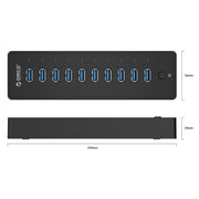 ORICO P10-U3-V1 10 USB 3.0 Ports HUB, Specification: US Plug
