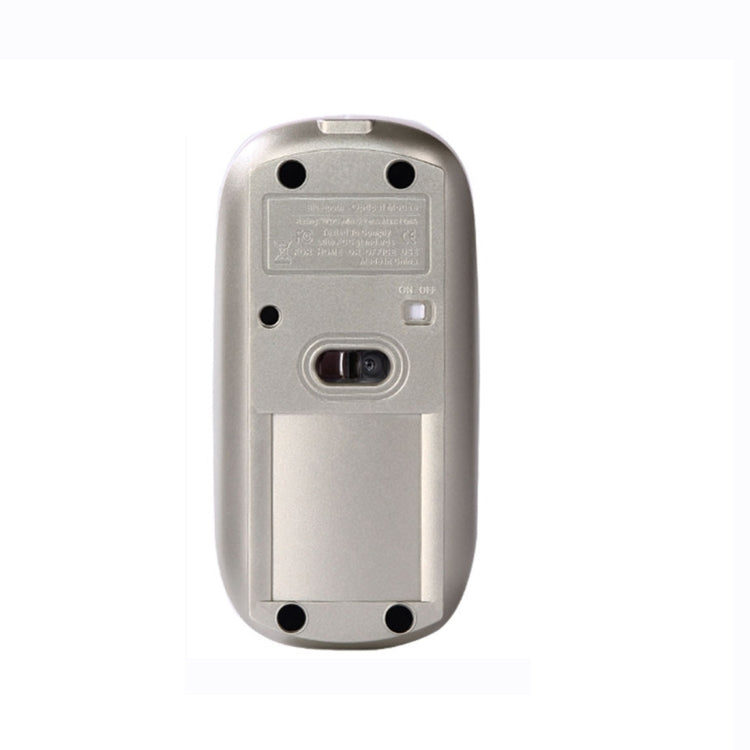 MC-008 Bluetooth 3.0 Battery Charging Wireless Mouse for Laptops and Android System Mobile Phone (Gold)