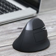 DELUX M618 Mini 2.4G Wireless 2400DPI USB Rechargeable Ergonomic Vertical Mouse(Grey) - free shipping - PMC TechLife - Order now!
