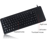 DS-8800 PS / 2 Interface Prevent Water Splashing Laser Engraving Character One-piece Wired Touchpad Keyboard, Length: 1.5m