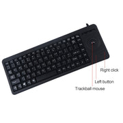 DS-8900 PS / 2 Interface Prevent Water Splashing Laser Engraving Character One-piece Wired Trackball Keyboard, Length: 1.5m