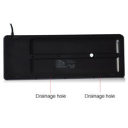DS-8900 PS / 2 Interface Prevent Water Splashing Laser Engraving Character One-piece Wired Trackball Keyboard, Length: 1.5m